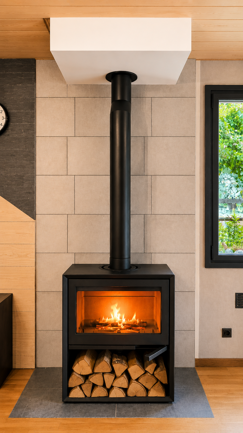 310 style porte fonte – Puissance 7Kw – Dimensions HxLxP : 850x750x375 – Poids 130Kg – Longueur des bûches 50cm – Classe Energétique A+